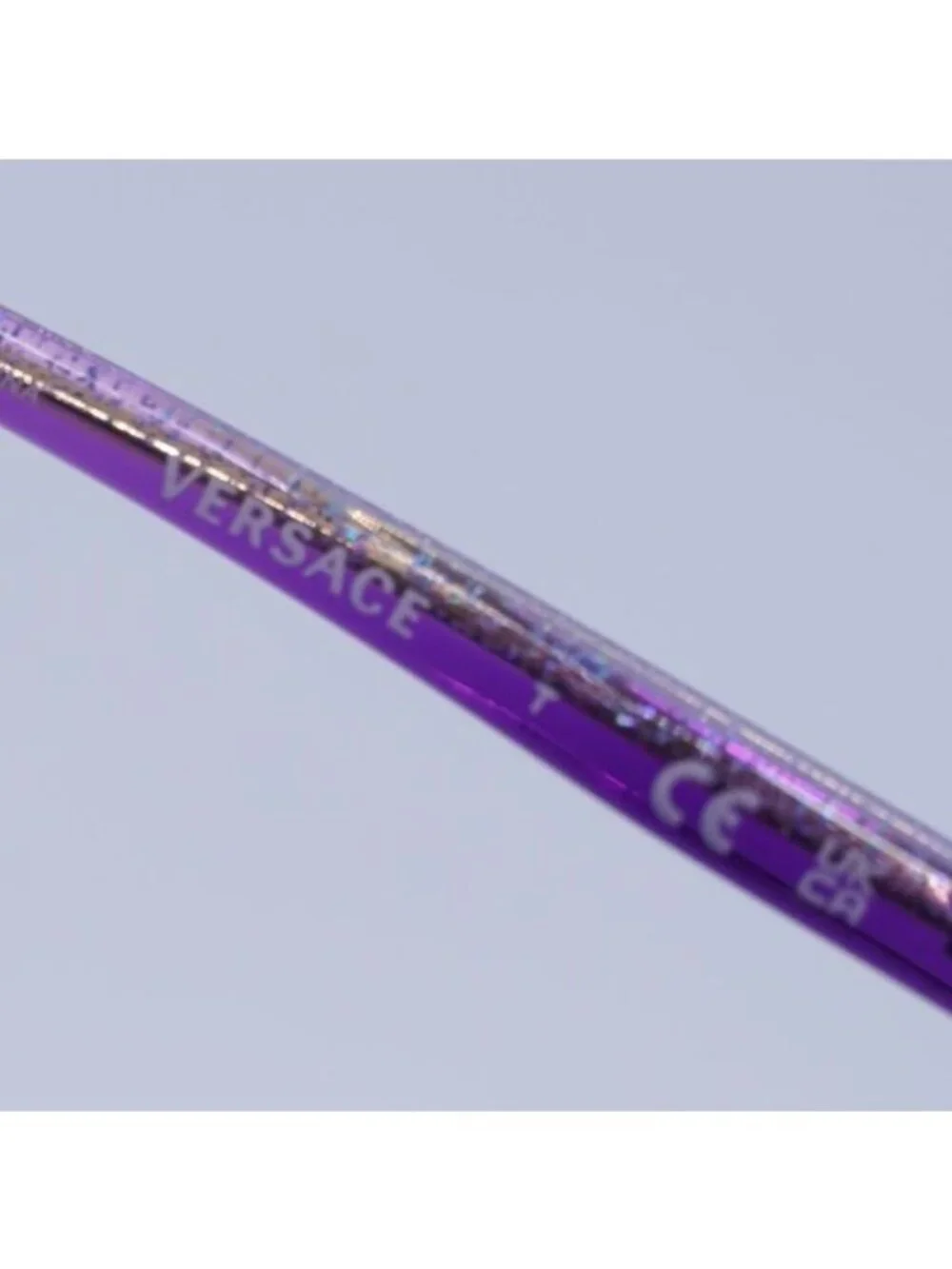 Versace Kids VK4427U 53734V Sunglasses Lilac Cat Eye Frame, Grey Lenses